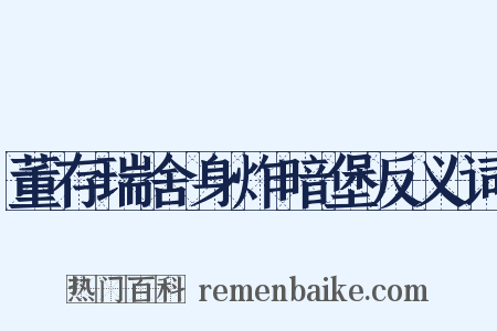 董存瑞舍身炸暗堡反义词是什么意思的图片